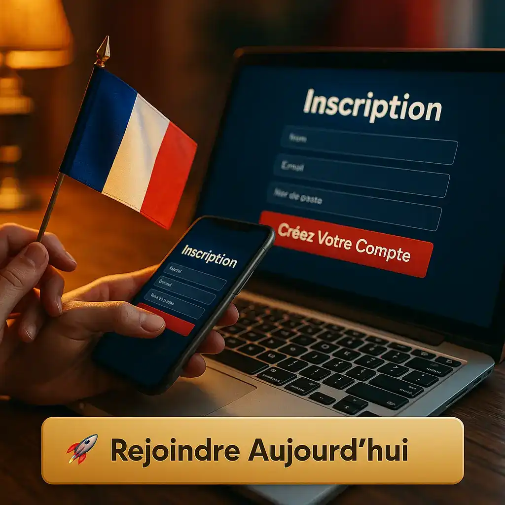 Création d'un compte sur casino770 depuis un mobile et un ordinateur, montrant la simplicité de l'inscription pour les joueurs français.