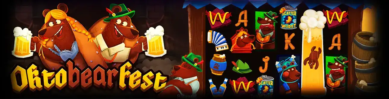 Célébrez la fête de la bière avec la machine à sous OktoBearFest, mettant en scène des ours en costumes bavarois. Une ambiance festive vous attend sur casino770.